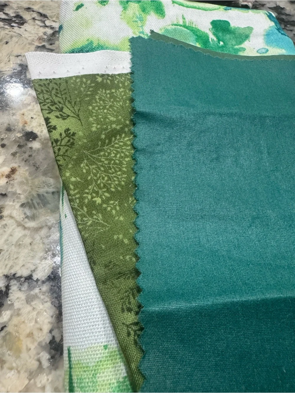 Assorted Home Fabric Bundle Green, Navy, Red White 1.3lbs canvas 36x45” + more